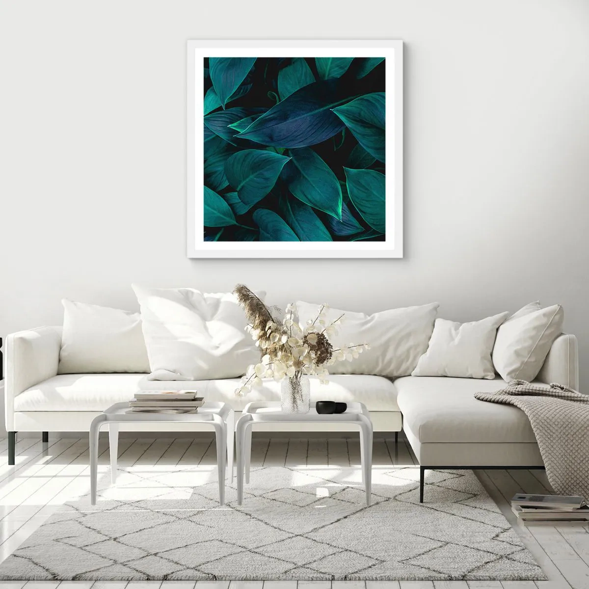 Póster en marco blanco - El propio verde - 60x60 cm