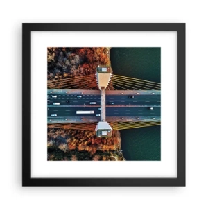 Póster en marco negro - Más allá de las aguas, más allá de los bosques - 30x30 cm