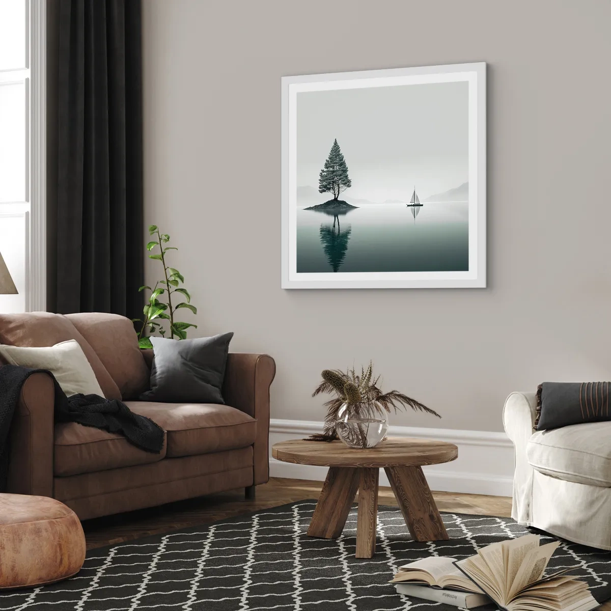 Póster en marco blanco - Un sueño hecho realidad - 60x60 cm
