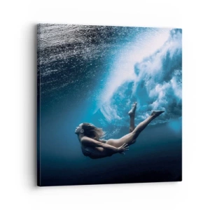 Cuadro sobre lienzo - Impresión de Imagen - Una sirena contemporánea - 30x30 cm