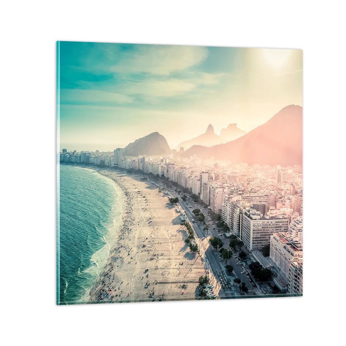Cuadro sobre vidrio - Impresiones sobre Vidrio - Vacaciones perpetuas en Río - 30x30 cm