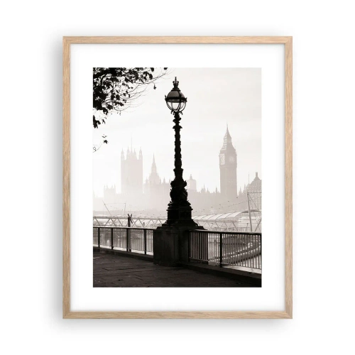 Póster en marco roble claro - La mañana de Londres - 40x50 cm