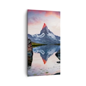 Cuadro sobre lienzo - Impresión de Imagen - El corazón de las montañas arde - 55x100 cm