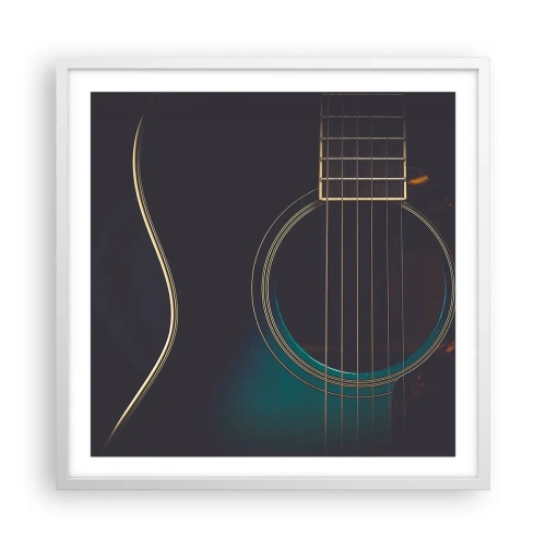 Póster en marco blanco - Un momento antes de que suene - 60x60 cm