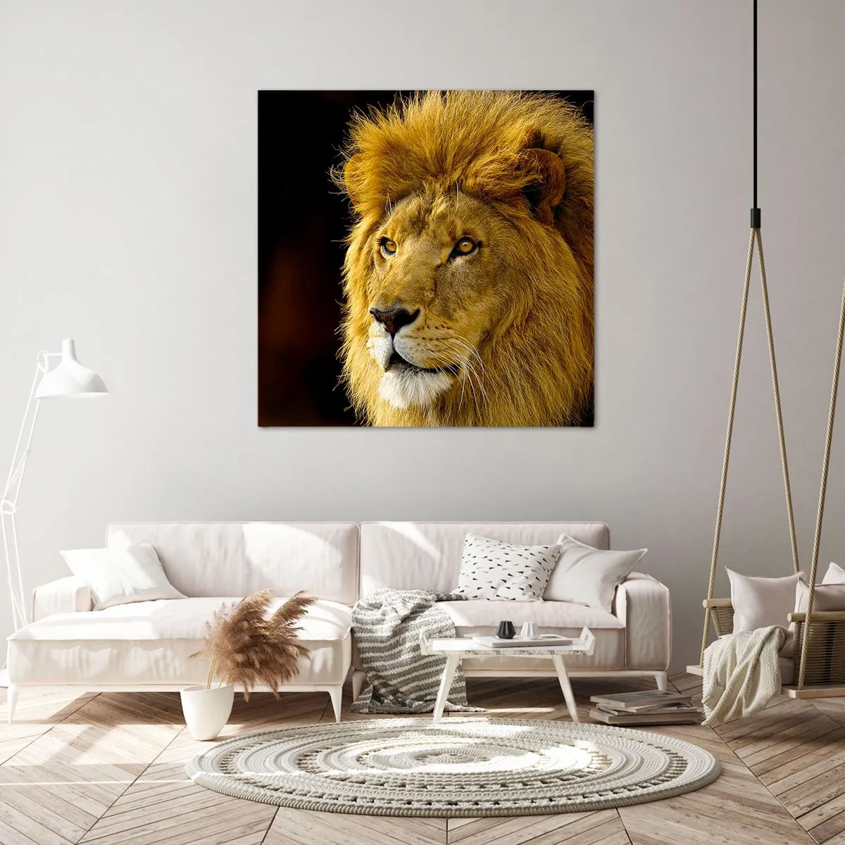 Cuadro sobre lienzo - Impresión de Imagen - Retrato de un rey - 70x70 cm