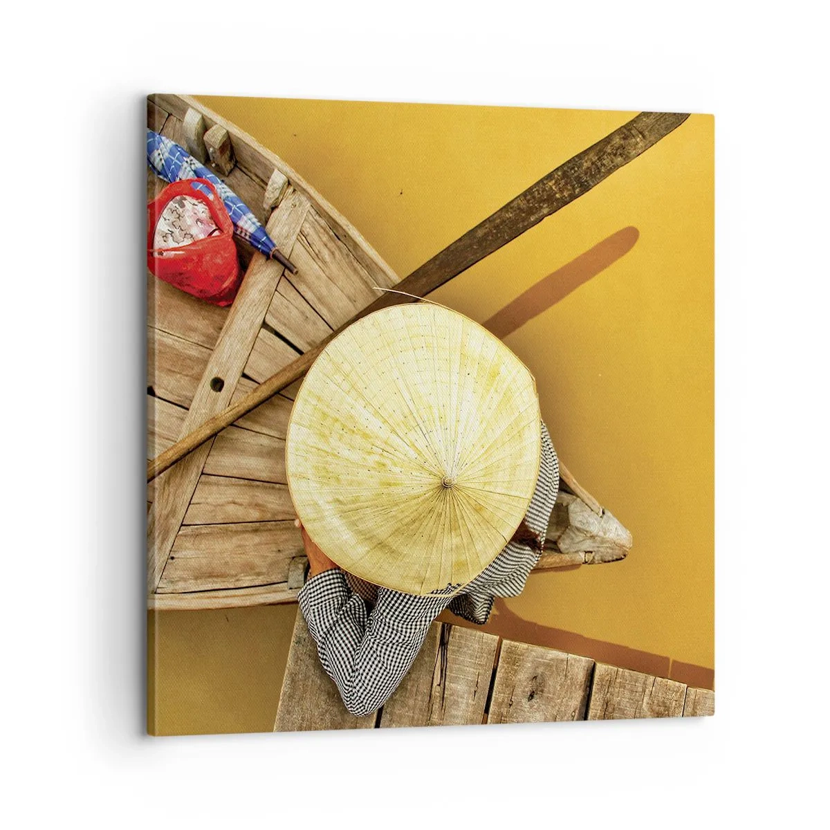 Cuadro sobre lienzo - Impresión de Imagen - La vida en el río amarillo - 60x60 cm