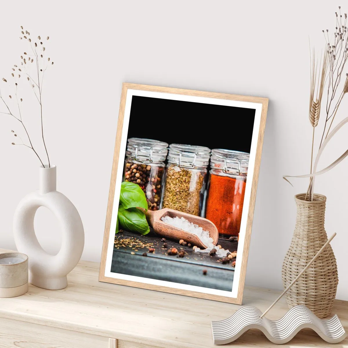 Póster en marco roble claro - Para que la vida sepa bien - 61x91 cm