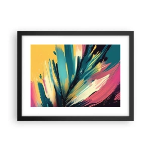Póster en marco negro - Composición - una explosión de alegría - 40x30 cm