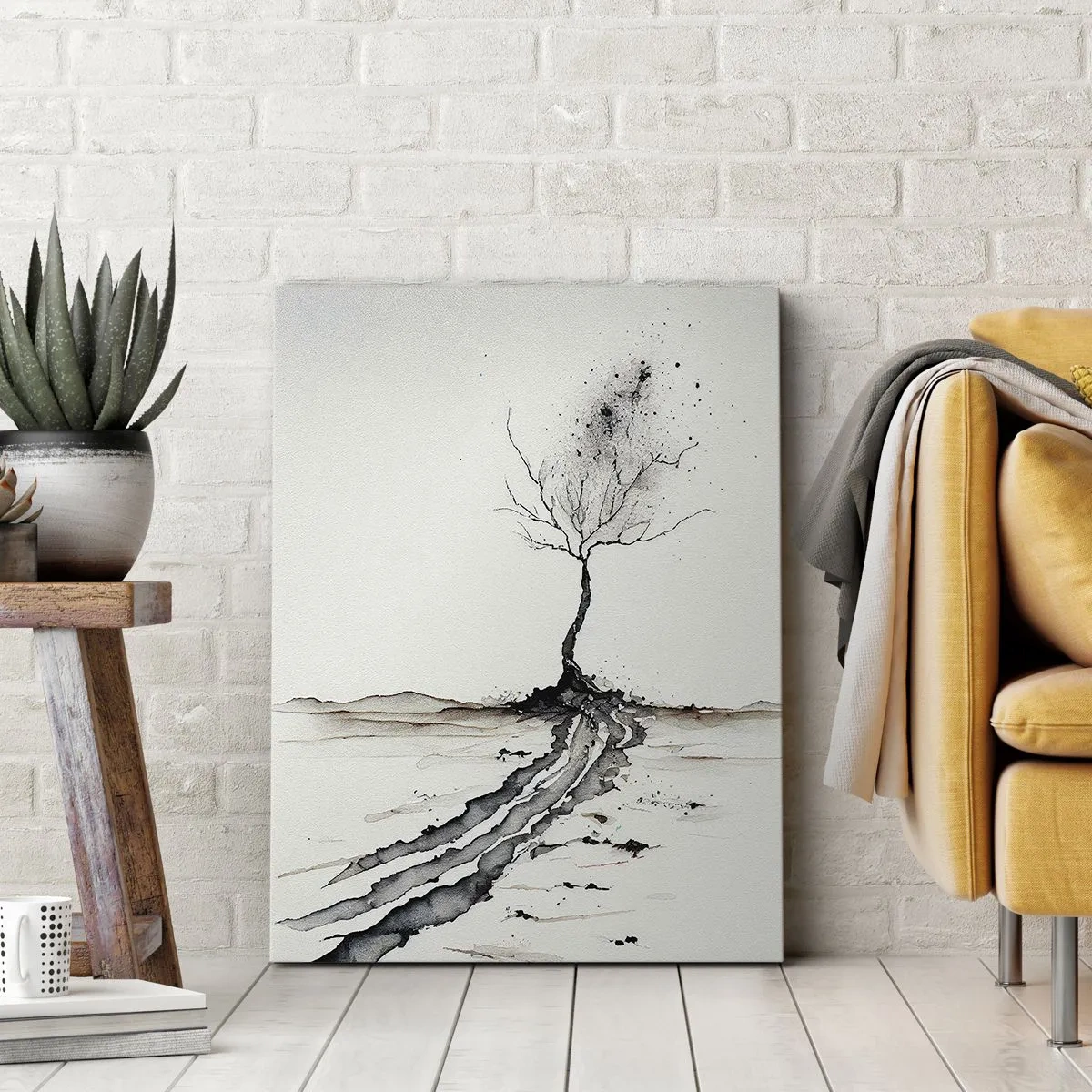 Cuadro sobre lienzo - Impresión de Imagen - Melancolía invernal - 65x120 cm
