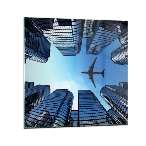 Cuadro sobre vidrio - Impresiones sobre Vidrio - La vista desde el abismo de cristal - 30x30 cm