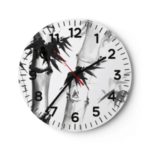 Reloj de pared - Reloj de vidrio - Primer plano de Oriente - 40x40 cm