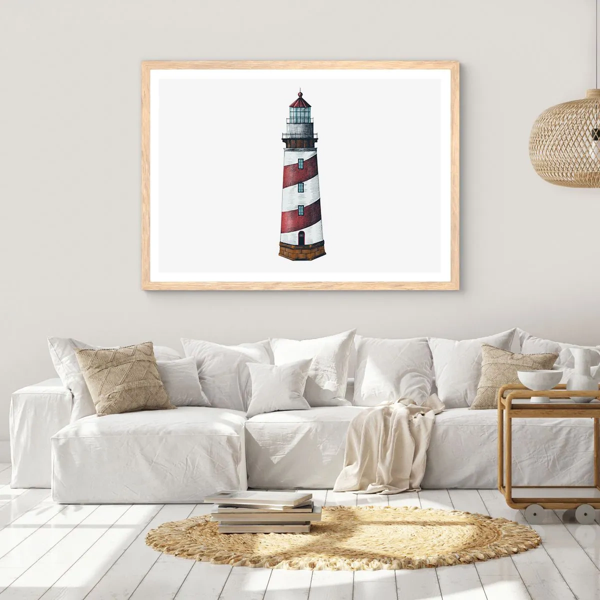 Póster en marco roble claro - Siempre en guardia - 40x30 cm