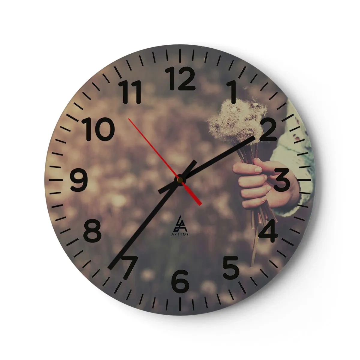 Reloj de pared - Reloj de vidrio - Deténgalos, por favor - 40x40 cm