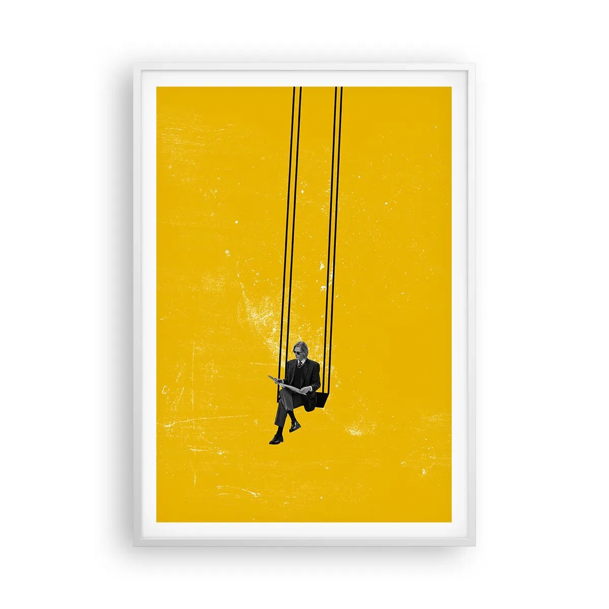 Póster en marco blanco - Un día como cualquier otro - 70x100 cm