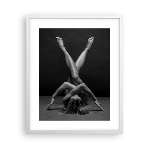 Póster en marco blanco - Geometría al desnudo - 40x50 cm