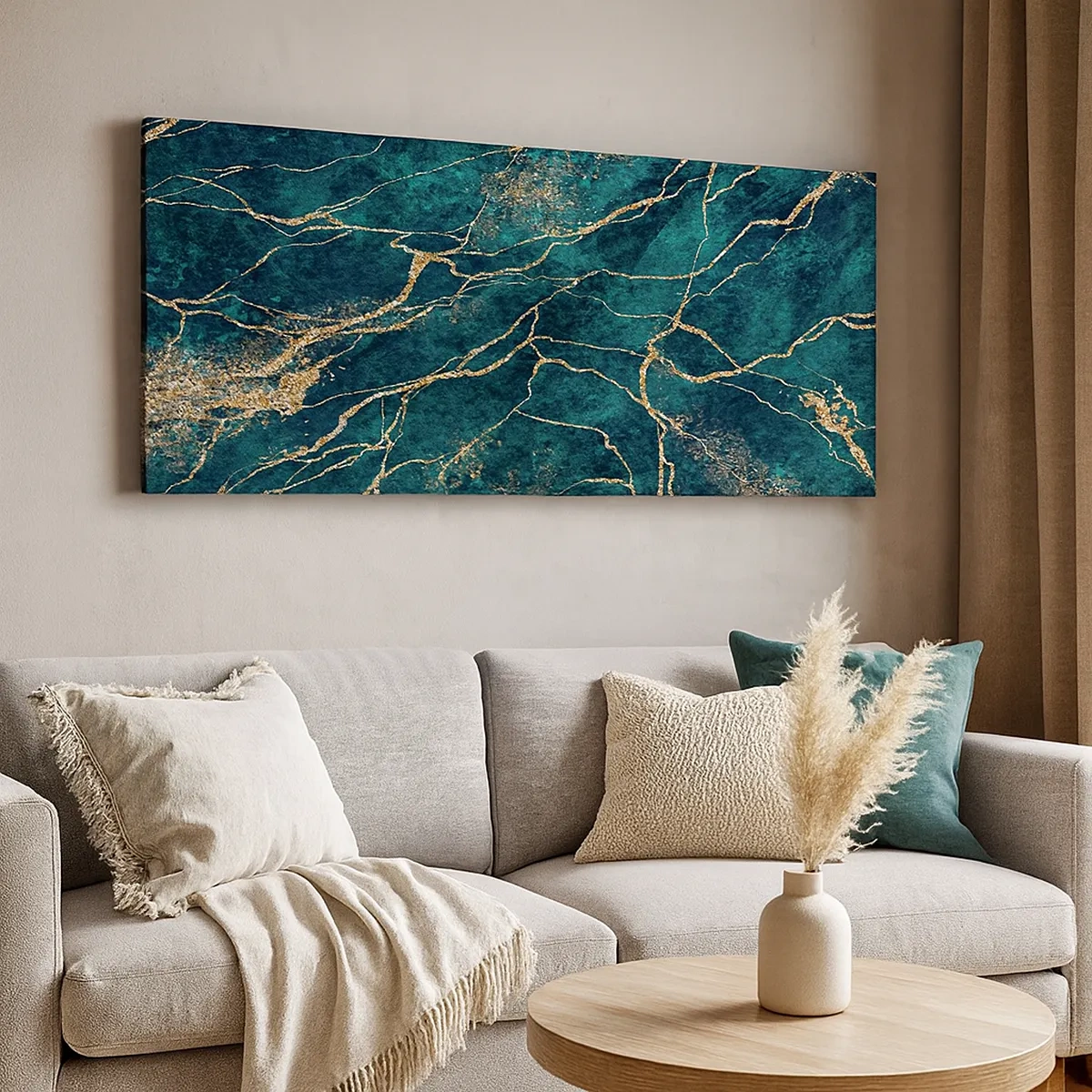 Cuadro sobre lienzo - Impresión de Imagen - Riachuelos de oro - 30x30 cm