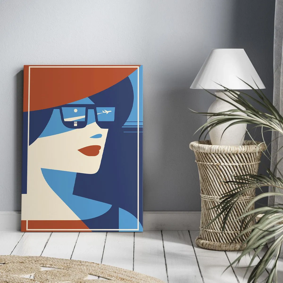 Cuadro sobre lienzo - Impresión de Imagen - Cartel de vacaciones - 55x100 cm