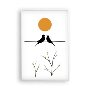 Póster en marco blanco - Noche de ruiseñores - 61x91 cm