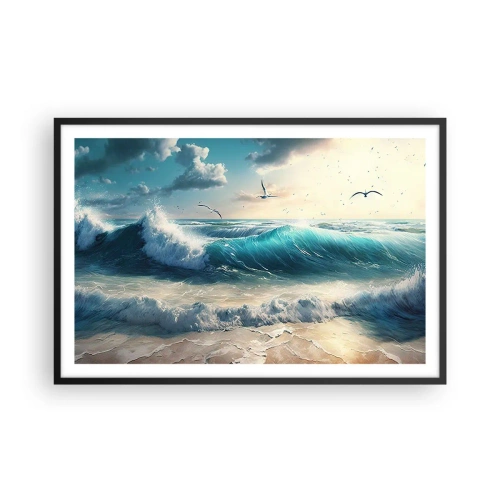 Póster en marco negro - La brisa solo para ti - 91x61 cm