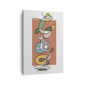 Cuadro sobre lienzo - Impresión de Imagen - Abstracción: una maraña de colores - 70x100 cm