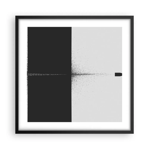 Póster en marco negro - Directa al objetivo - 50x50 cm