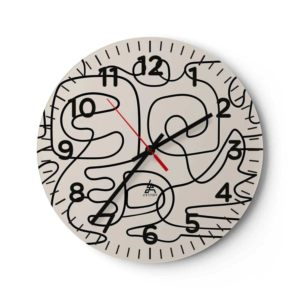Reloj de pared - Reloj de vidrio - El camino correcto - 30x30 cm