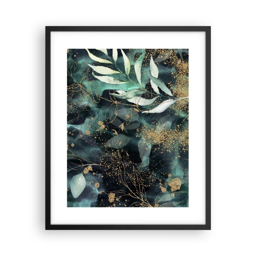 Póster en marco negro - Jardín encantado - 40x50 cm