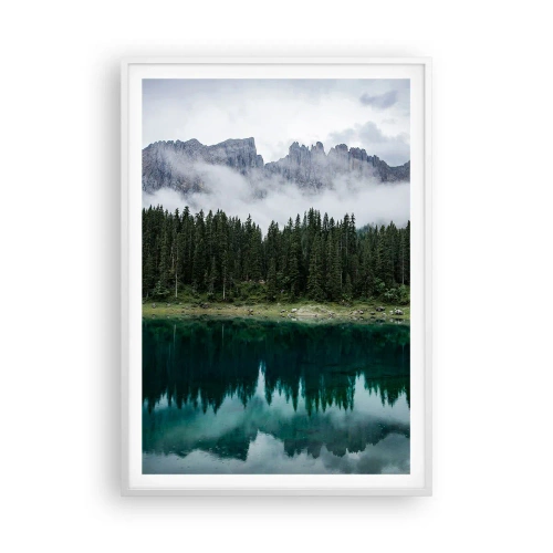 Póster en marco blanco - Calla, calla, no despertemos al agua dormida.... - 70x100 cm