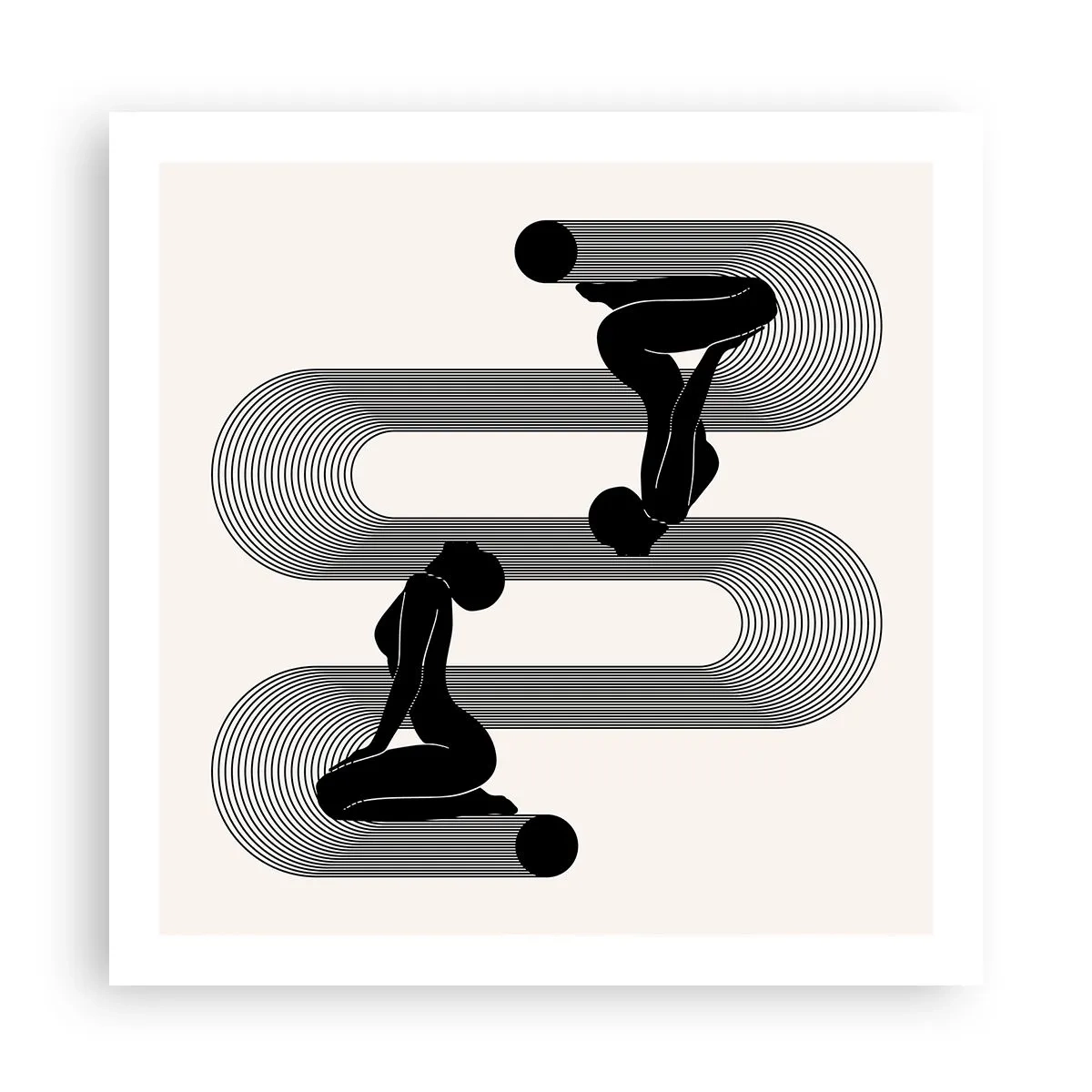 Póster - Simetría sensual - 60x60 cm