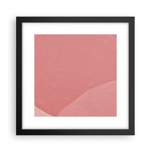 Póster en marco negro - Composición orgánica en rosa - 30x30 cm