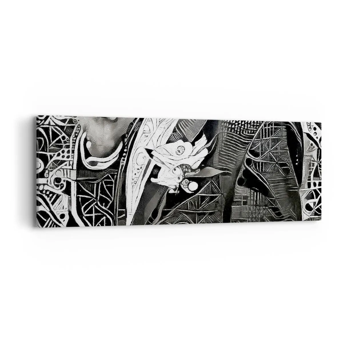 Cuadro sobre lienzo - Impresión de Imagen - Solo un hombre aparentemente gris - 90x30 cm