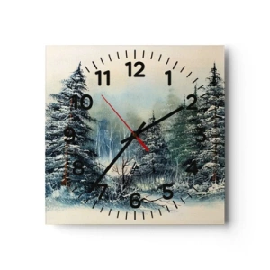 Reloj de pared - Reloj de vidrio - Preparados para la Navidad - 40x40 cm