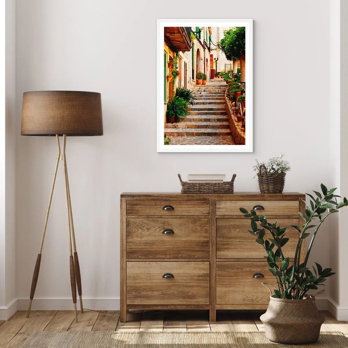 Póster en marco blanco - La magia de unas vacaciones en España - 50x70 cm