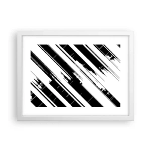 Póster en marco blanco - Composición intensa y dinámica - 40x30 cm