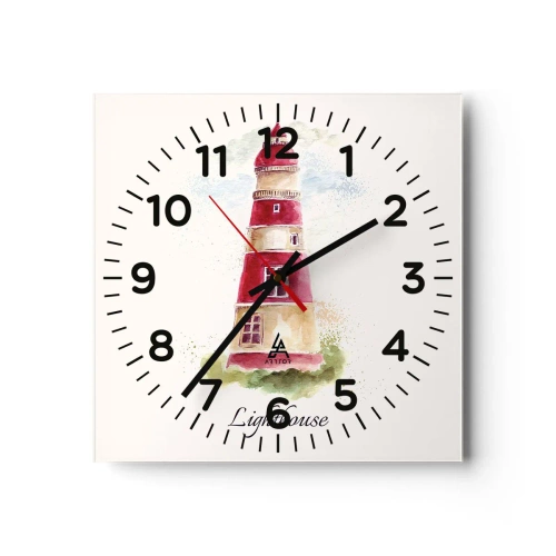 Reloj de pared - Reloj de vidrio - Siempre observando - 40x40 cm