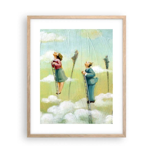 Póster en marco roble claro - Sigue tu sueño - 40x50 cm