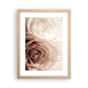 Póster en marco roble claro - En el corazón de una rosa - 30x40 cm