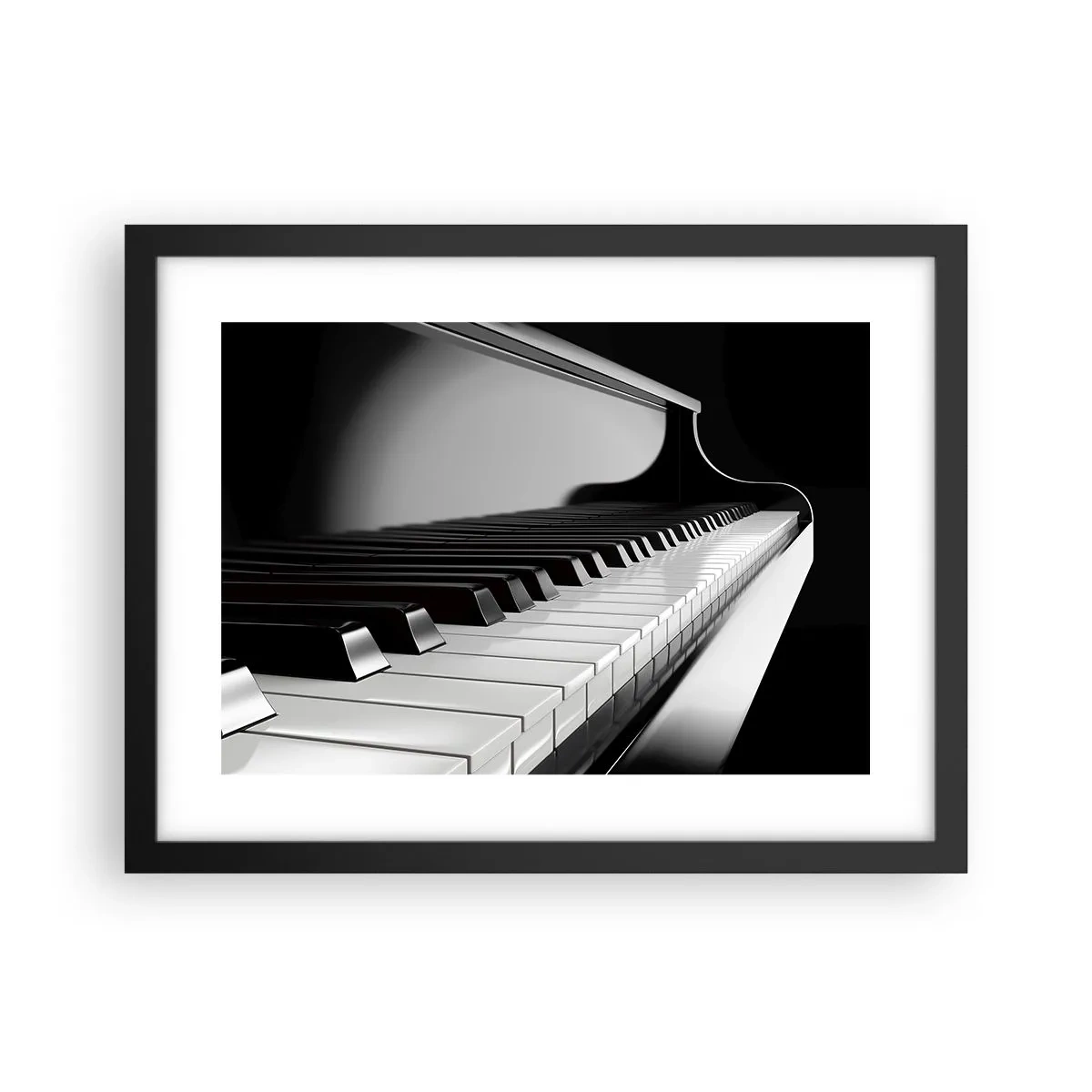 Póster en marco negro - Armonía musical - 40x30 cm
