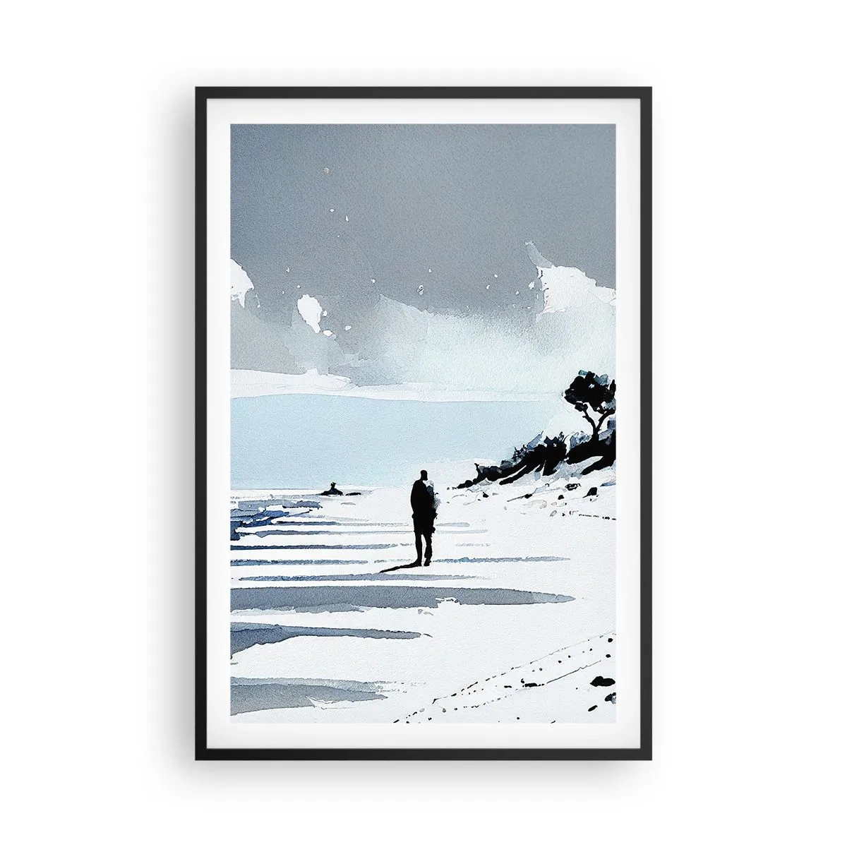 Póster en marco negro - Solo conmigo mismo - 61x91 cm