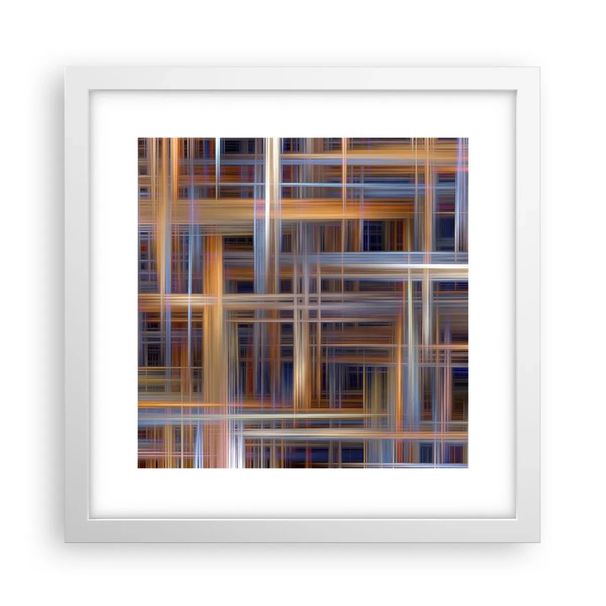 Póster en marco blanco - Tejido de luz - 30x30 cm