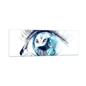 Cuadro sobre vidrio - Impresiones sobre Vidrio - Ojo con la naturaleza - 90x30 cm