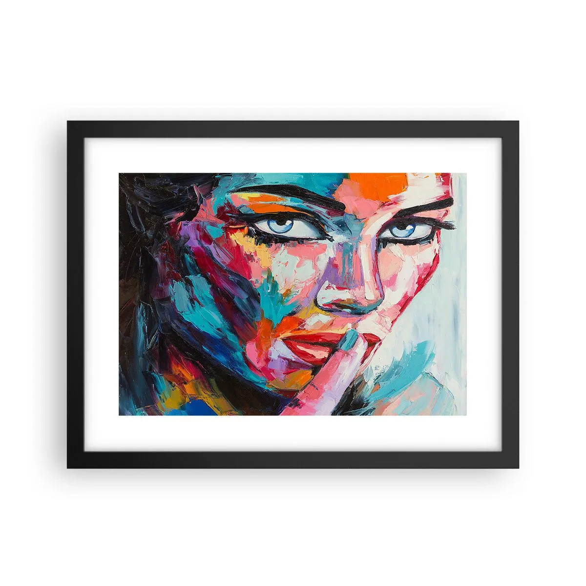 Póster en marco negro - Nuestro primer secreto - 40x30 cm