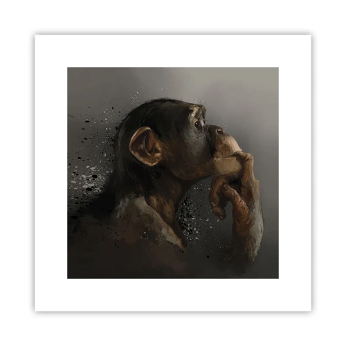 Póster - La evolución del pensador - 30x30 cm