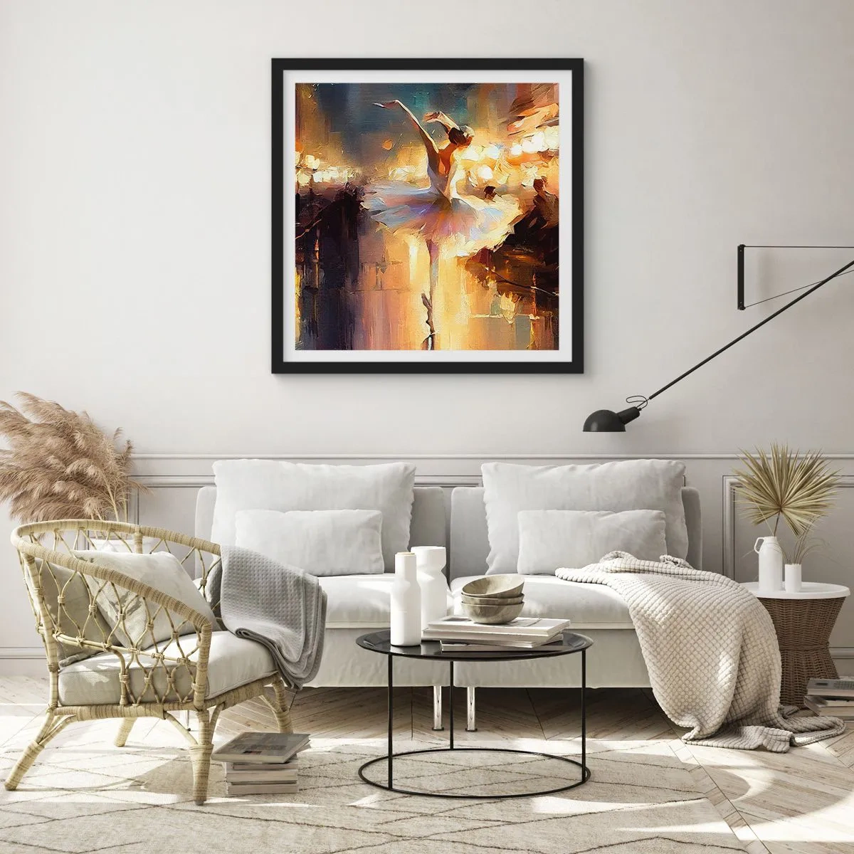 Póster en marco negro - Un milagro en la calle - 40x40 cm