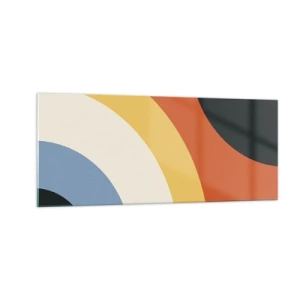 Cuadro sobre vidrio - Impresiones sobre Vidrio - Círculo sobre círculo - 100x40 cm