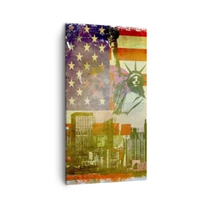 Cuadro sobre lienzo - Impresión de Imagen - ¡Viva América! - 45x80 cm