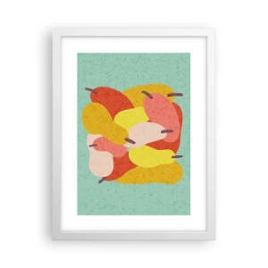 Póster en marco blanco - Saborear el sol del verano - 30x40 cm