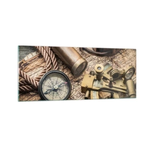 Cuadro sobre vidrio - Impresiones sobre Vidrio - Establecer un rumbo - 100x40 cm