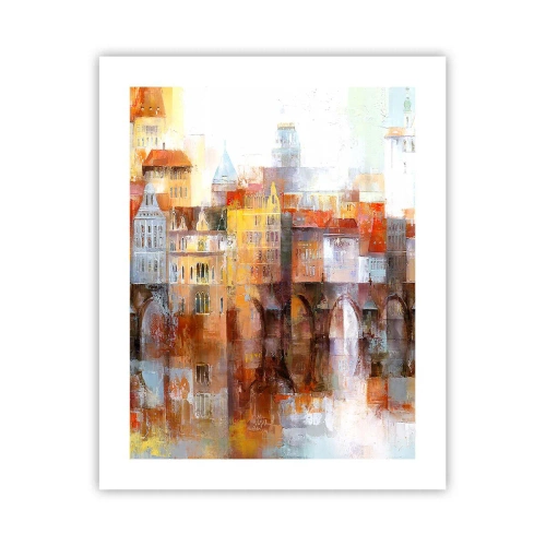 Póster - Puente y ciudad - 40x50 cm