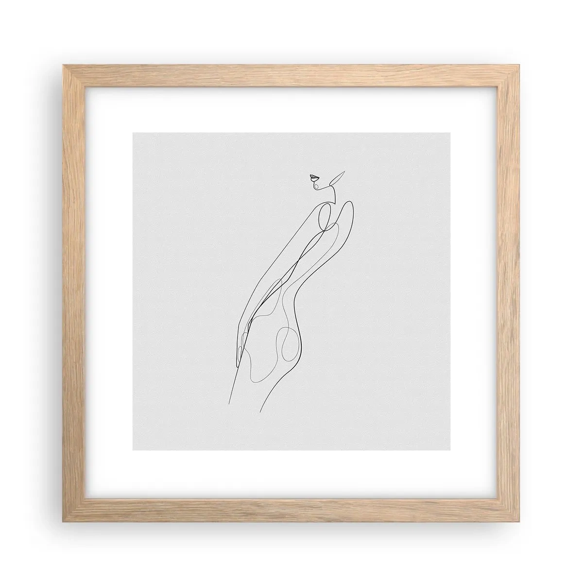 Póster en marco roble claro - Apenas una promesa - 30x30 cm